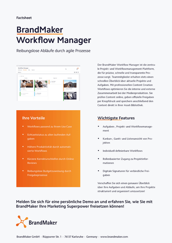 Product Factsheet BrandMaker Workflow Manager