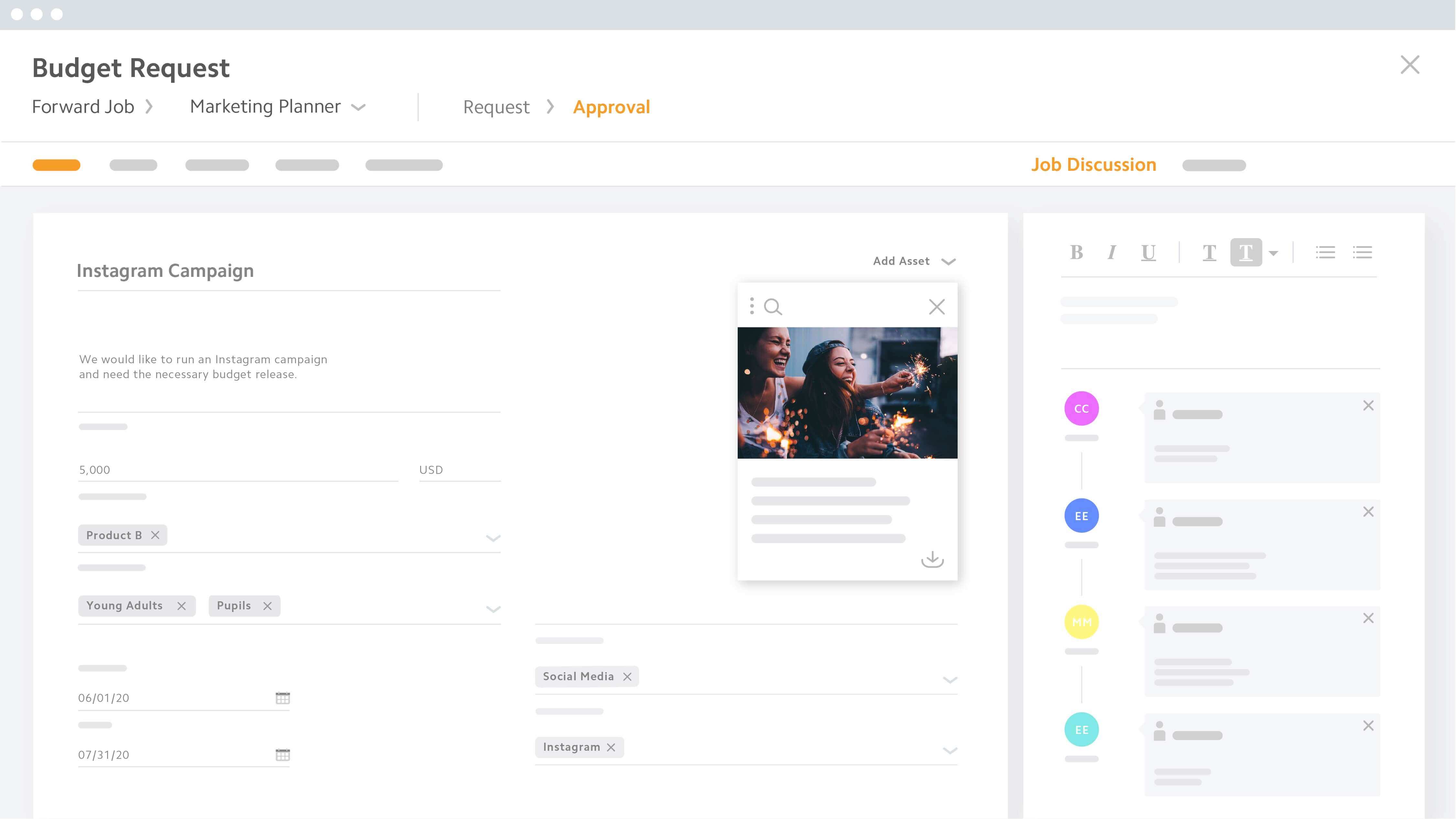 Workflow Manager Budget Approval