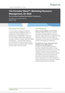 Forrester Wave Report MRM Marketing Resource Management