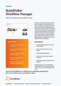 BrandMaker Product Factsheet Workflow Manager EN